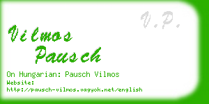 vilmos pausch business card